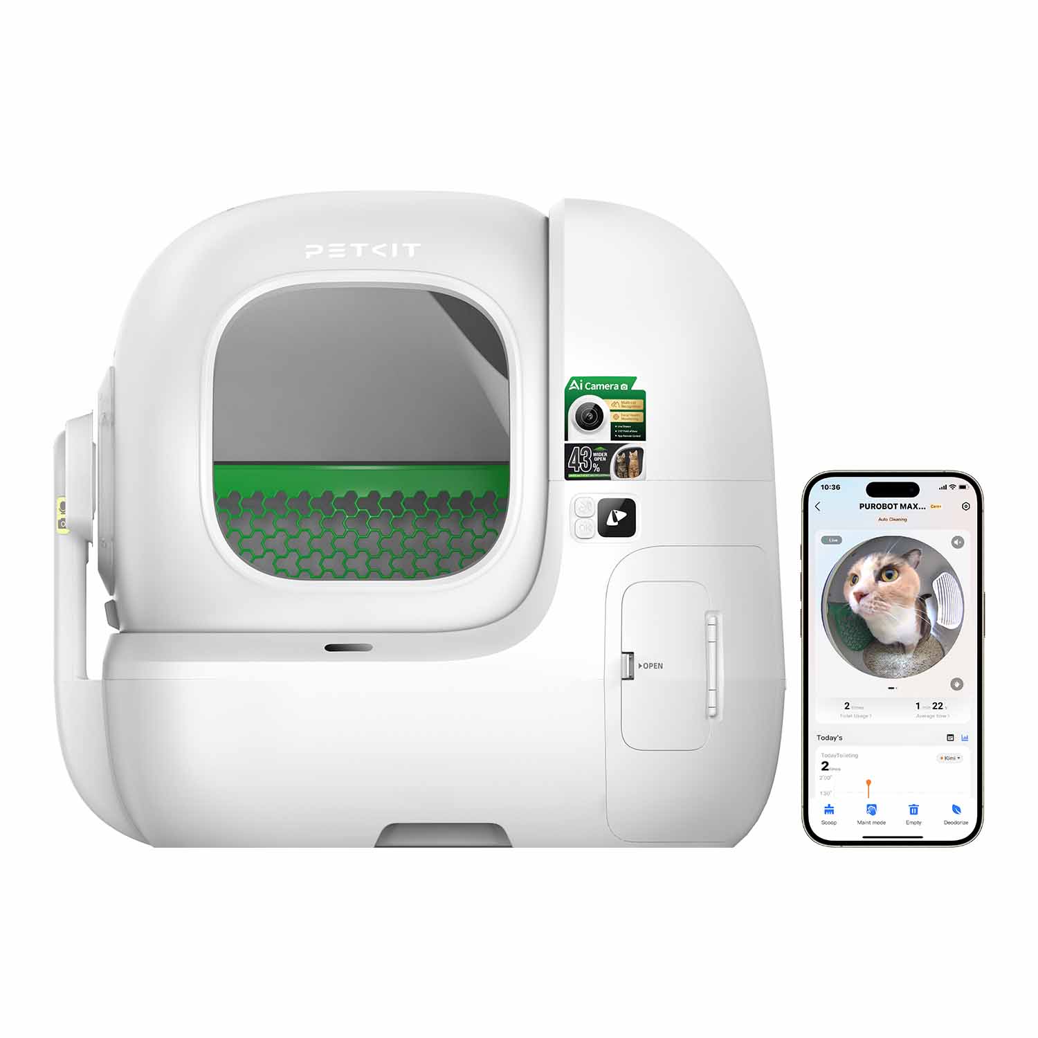 Самопочистваща се тоалетна за котки Petkit Purobot Max Pro 2