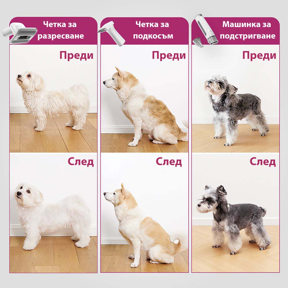 Професионален комплект за подстригване Petkit AirClipper 5 в 1