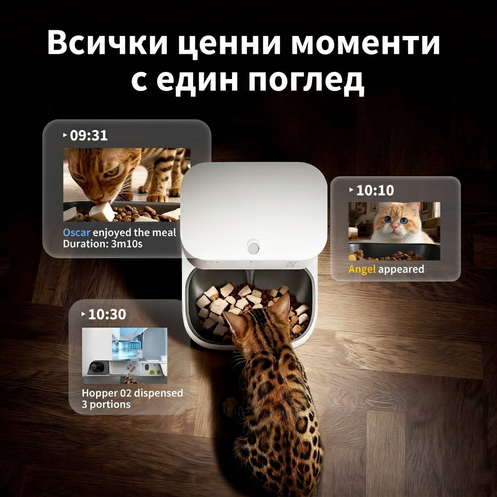 Автоматична хранилка с камера Petkit YumShare Dual-Hopper 2