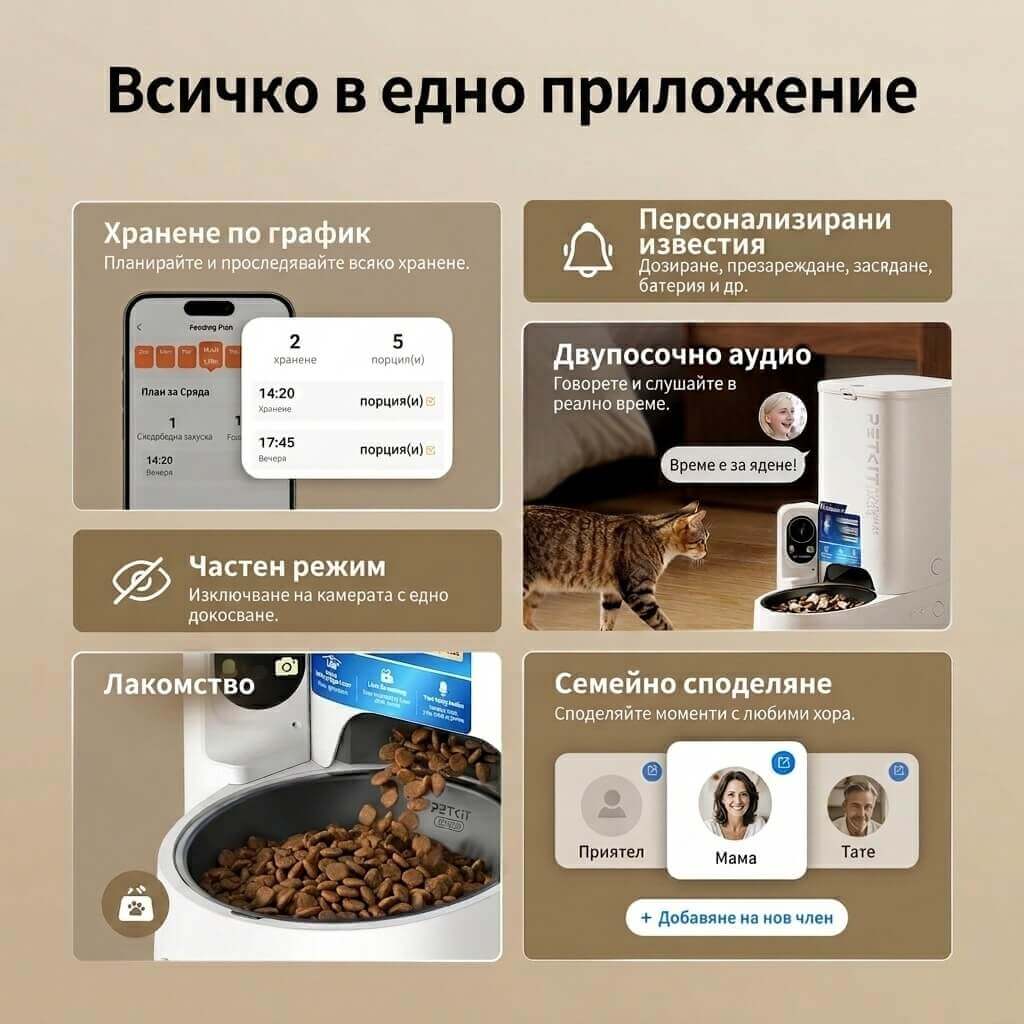 Автоматична хранилка с камера Petkit YumShare Solo 2
