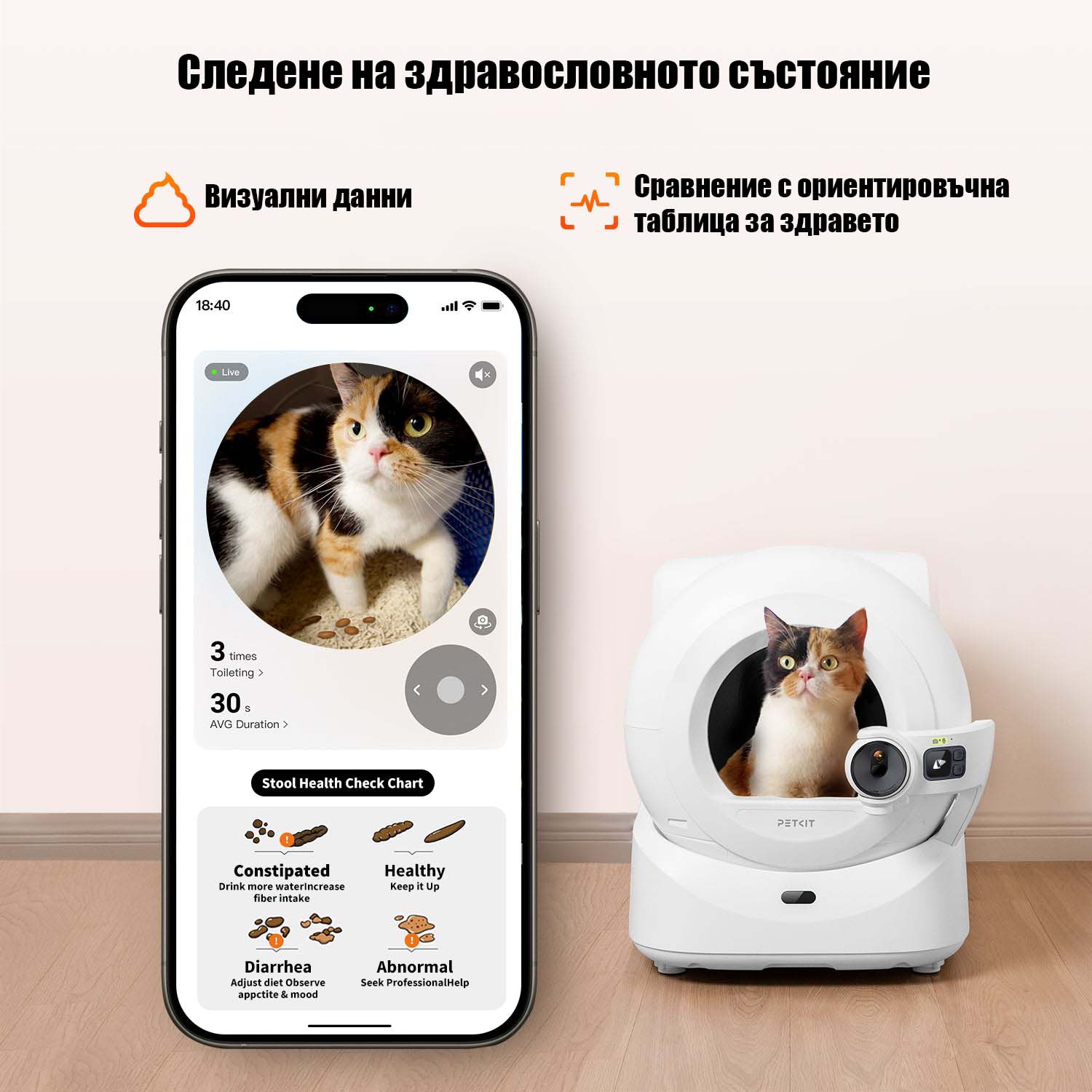 Самопочистваща се тоалетна за котки PetKit Purobot ULTRA