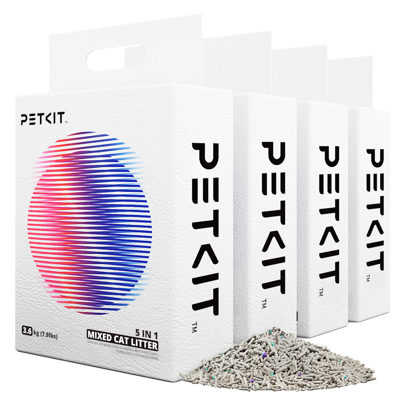 Petkit 5 в 1 смесена котешка постелка - 4бр.