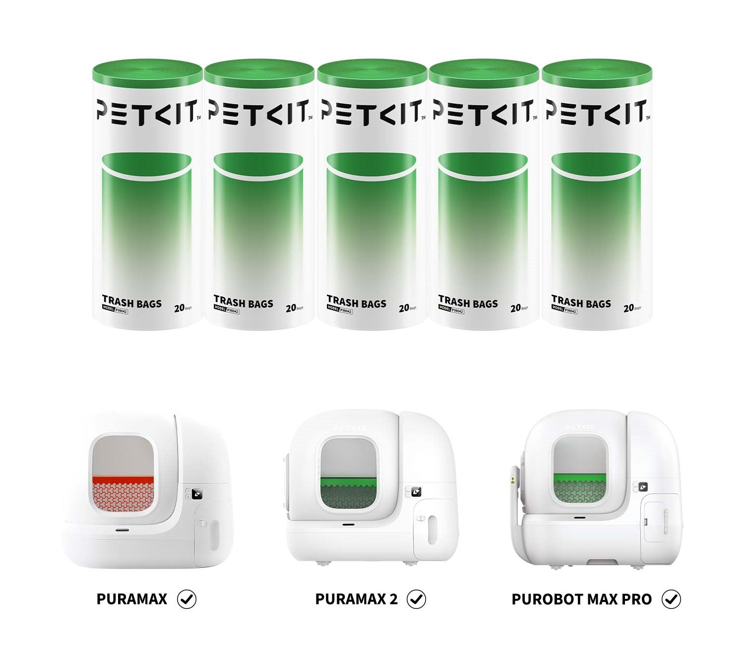 Торбички за отпадъци за PetKit Pura MAX 2 - 5х (100бр.)