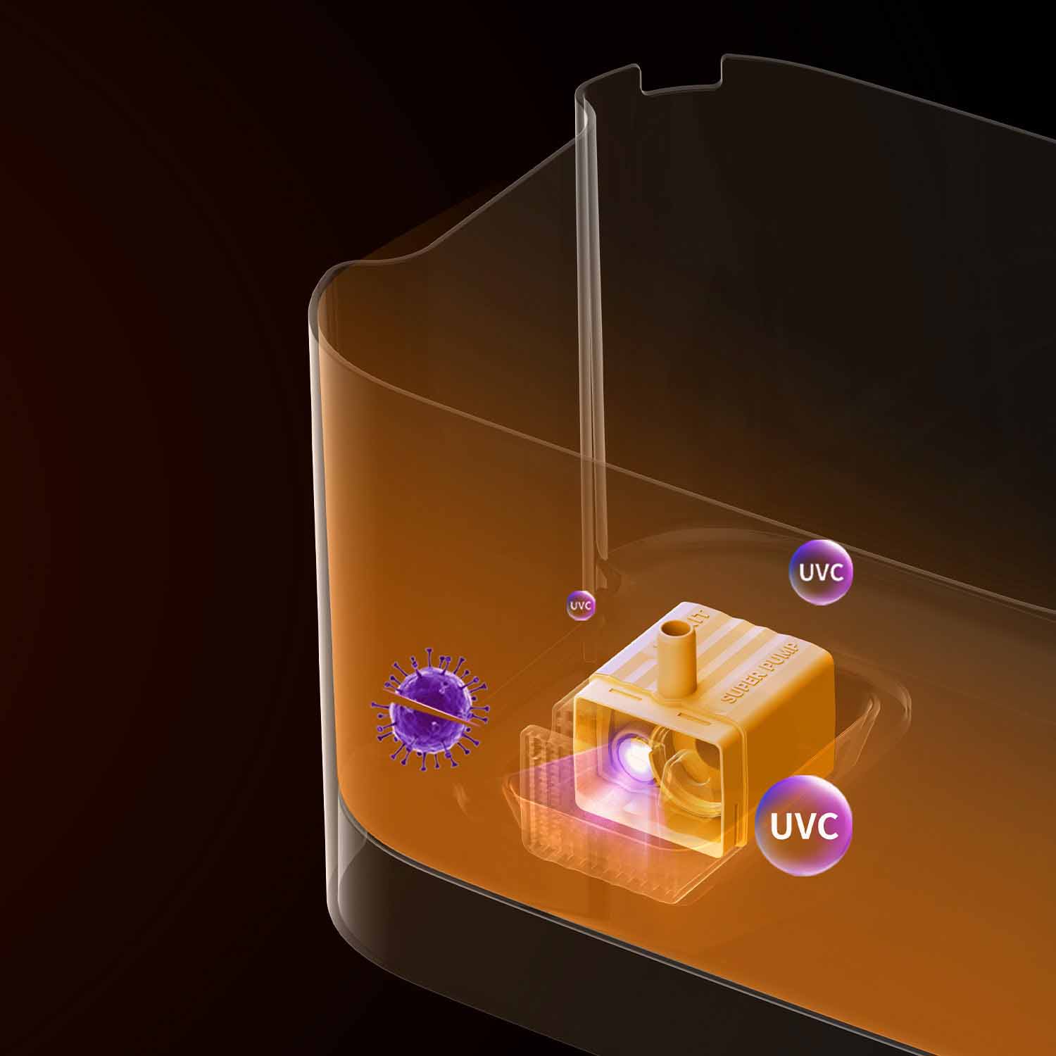Безжична водна помпа с UVC FFT1-2