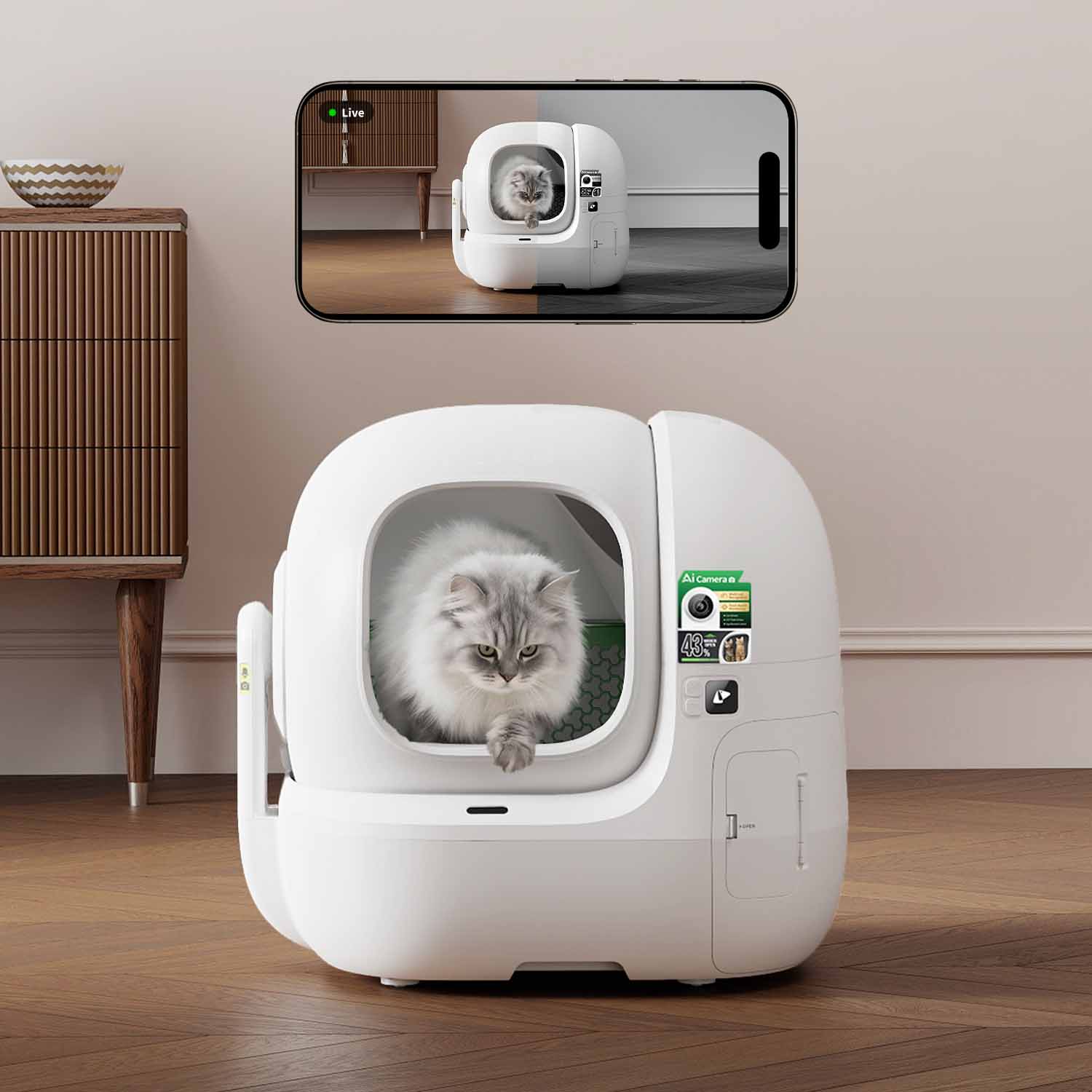 Самопочистваща се тоалетна за котки Petkit Purobot Max Pro 2