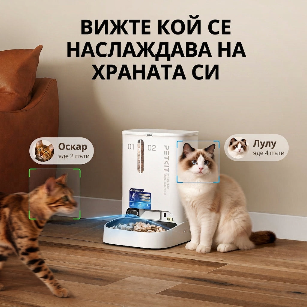 Автоматична хранилка с камера Petkit YumShare Dual-Hopper 2