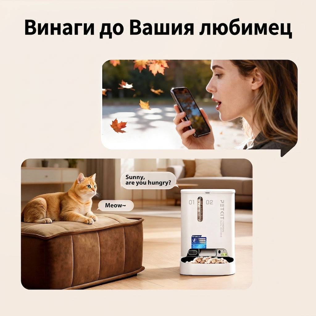 Автоматична хранилка с камера Petkit YumShare Dual-Hopper 2