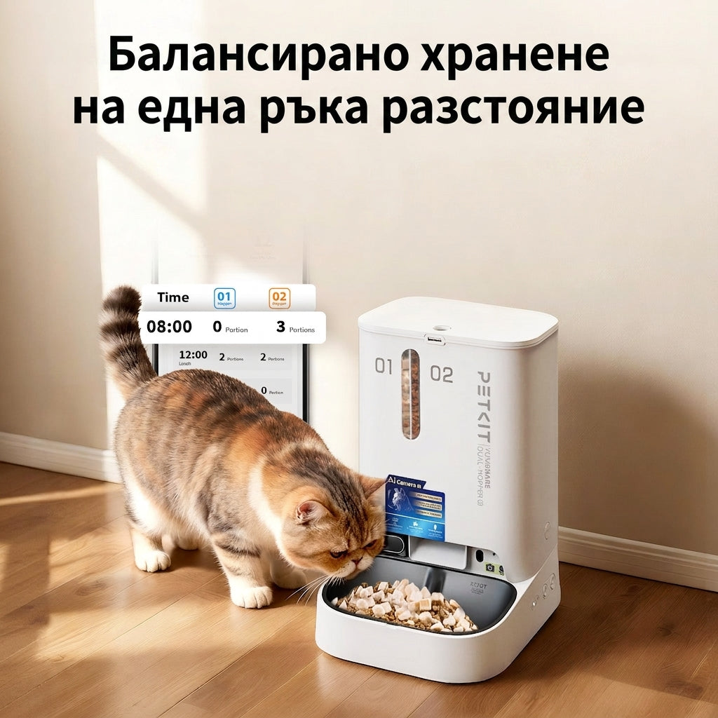 Автоматична хранилка с камера Petkit YumShare Dual-Hopper 2