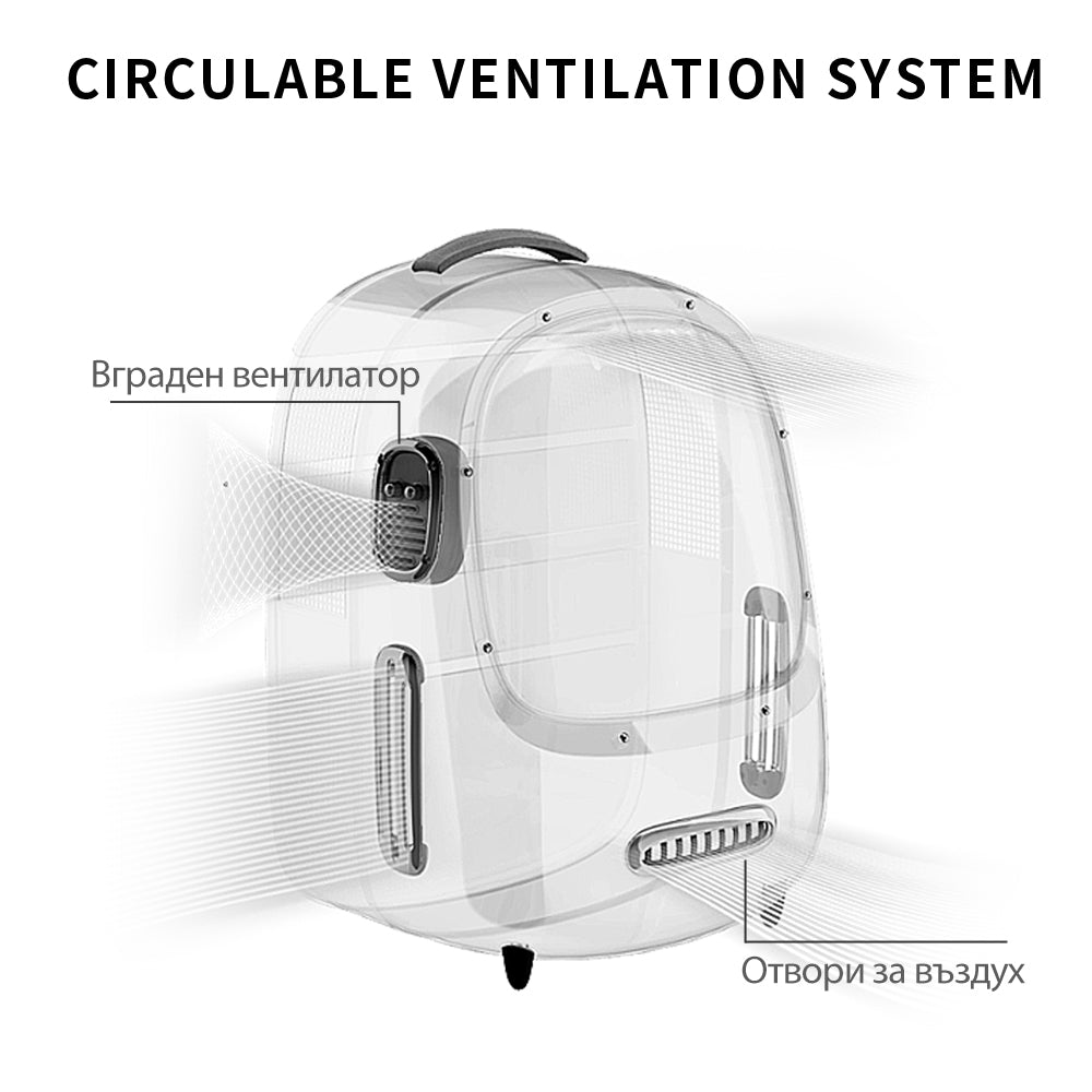 Транспортна раница Petkit Breezy2 Smart Cat Carrier - Зелена