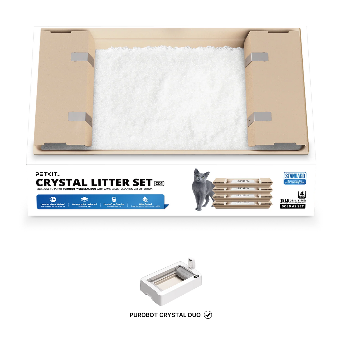 Комплект кристална постелка за Petkit Crystal Duo - 4бр.